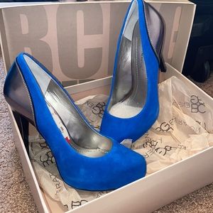BCBGeneration Paeyton Blue Suede Heels